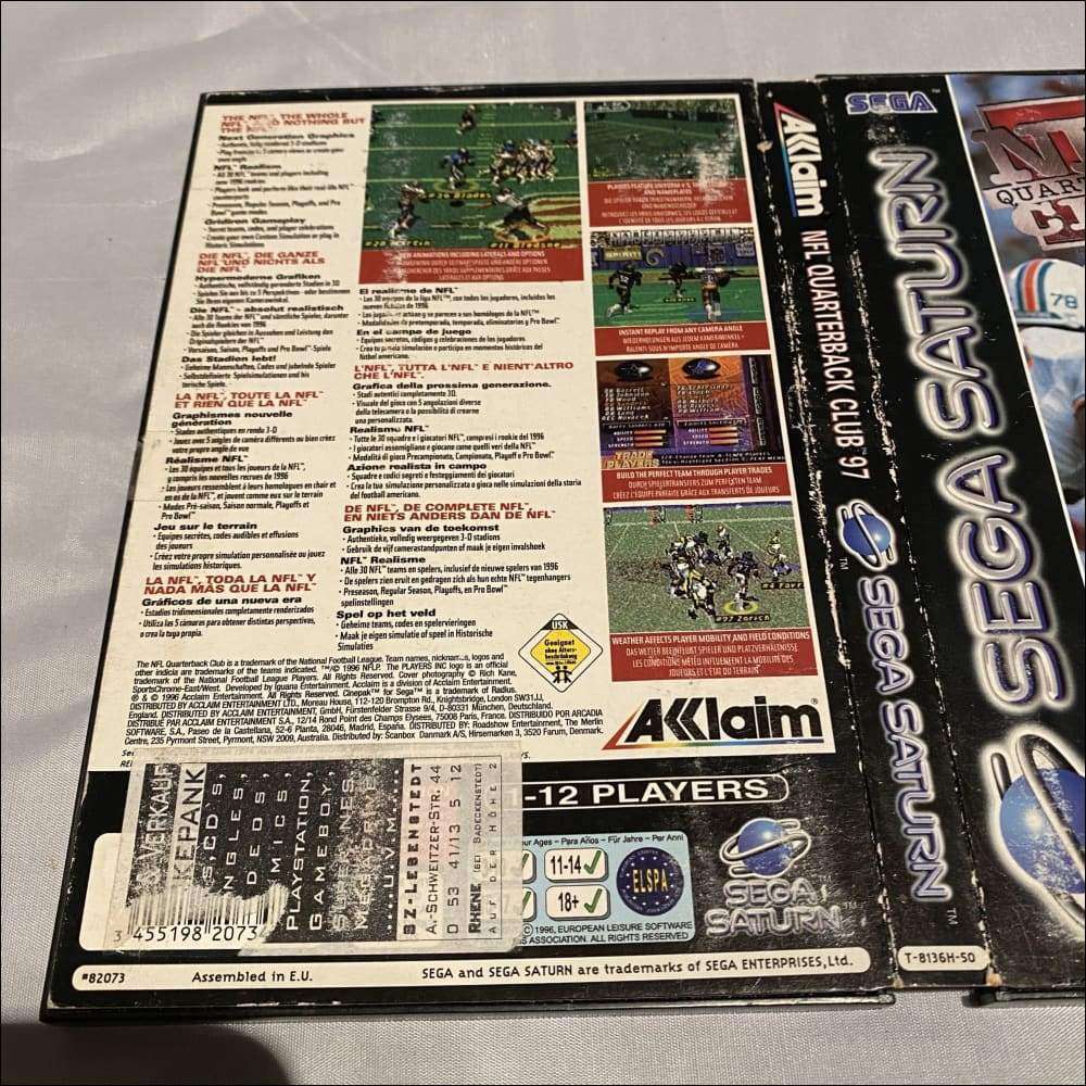 Buy NFL quarterback club 97 Sega saturn game complete -@ 8BitBeyond Buy NFL quarterback club 97 Sega saturn game complete -@ 8BitBeyond